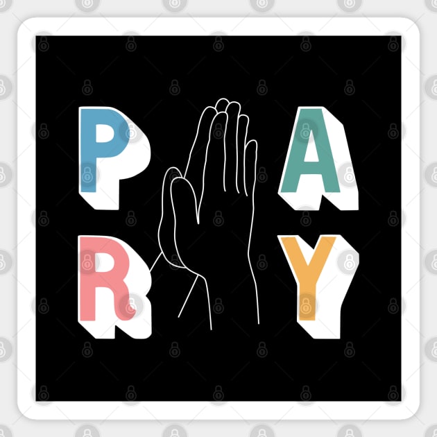 Praying Hands Sticker by TheMoodyDecor